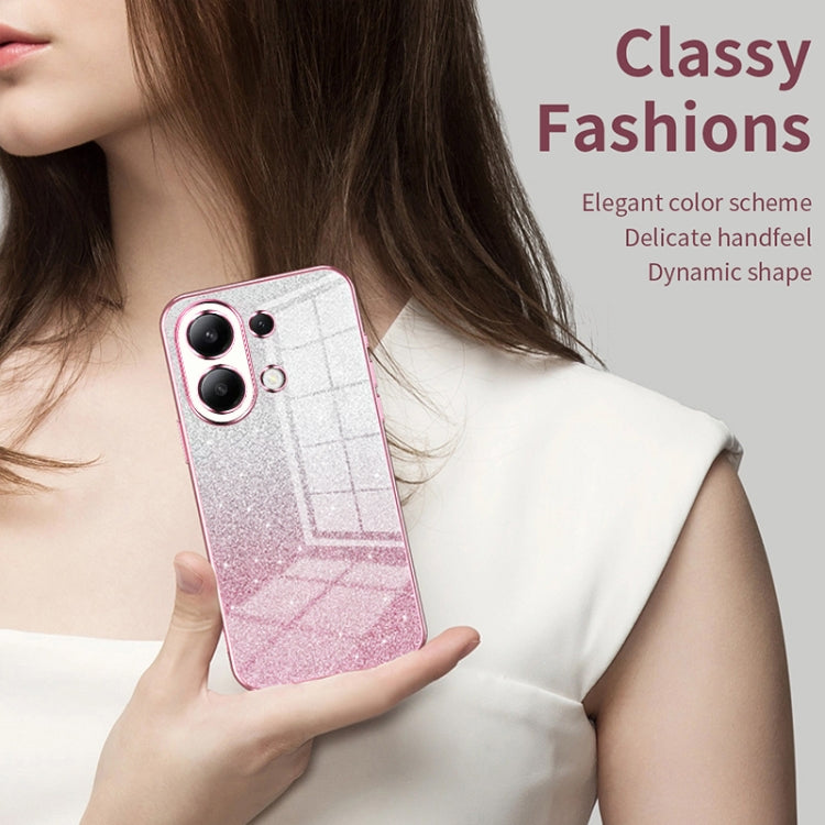 For Xiaomi Redmi Note 8 Pro Gradient Glitter Powder Electroplated Phone Case(Transparent) - free shipping - PMC TechLife - Order now!