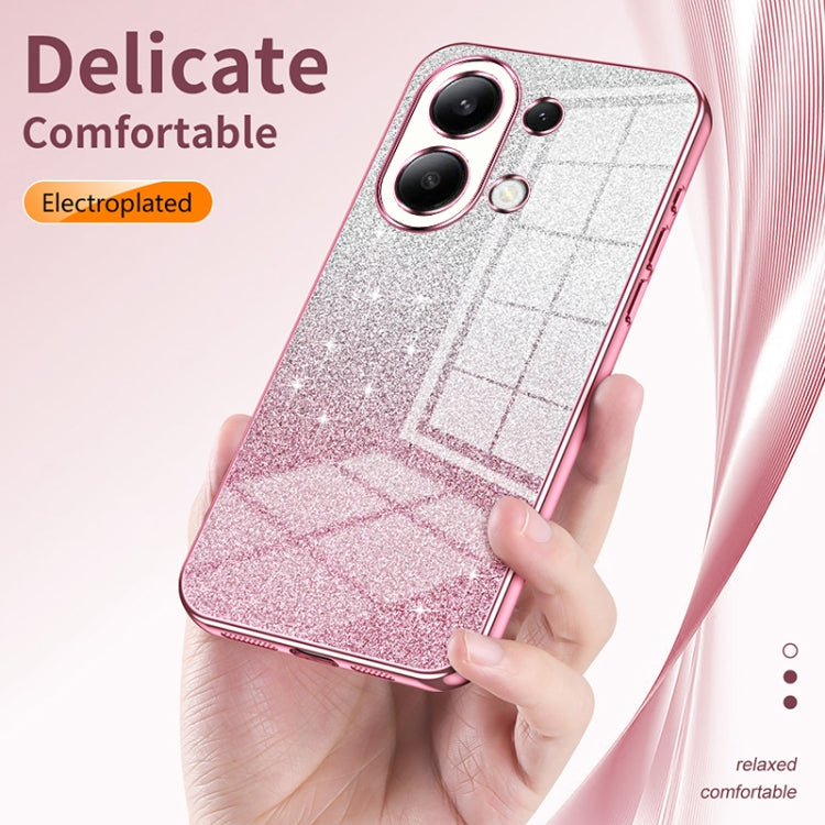 For Xiaomi Redmi Note 13 Pro 4G Gradient Glitter Powder Electroplated Phone Case(Silver) - Note 13 Pro Cases by PMC Jewellery | Online Shopping South Africa | PMC Jewellery | Buy Now Pay Later Mobicred