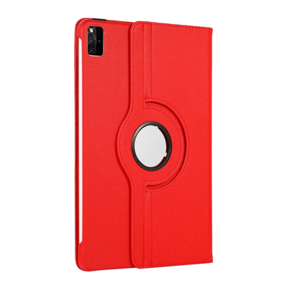 For Lenovo Tab M11 / Xiaoxin Pad 11 2024 360 Degree Rotation Litchi Texture Leather Tablet Case(Red) - Lenovo by PMC Jewellery | Online Shopping South Africa | PMC Jewellery | Buy Now Pay Later Mobicred