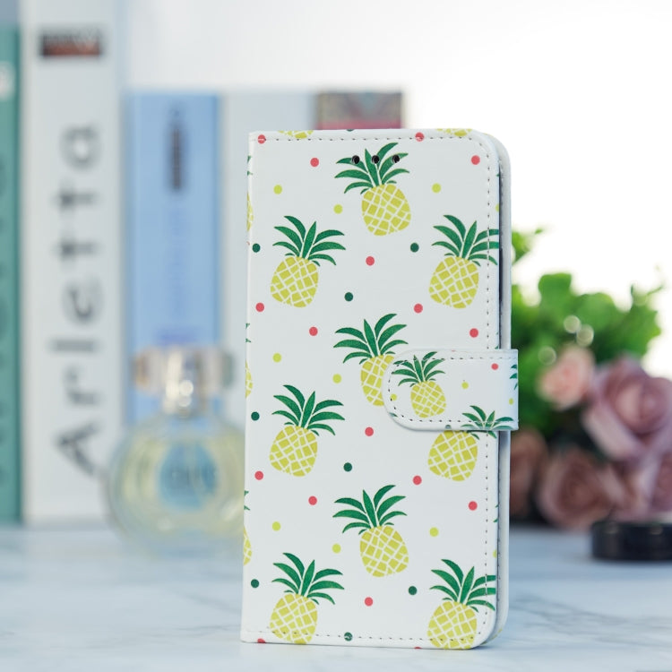 For Blackview A53 Pro Painted Pattern Horizontal Flip Leather Phone Case(Pineapple) - More Brand by PMC Jewellery | Online Shopping South Africa | PMC Jewellery | Buy Now Pay Later Mobicred