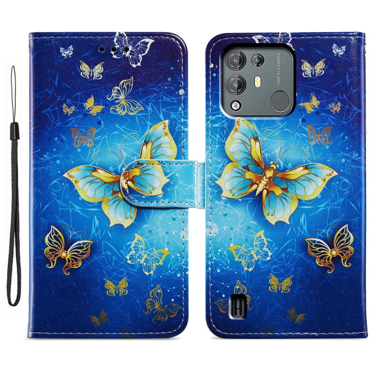 For Blackview A55 Pro Painted Pattern Horizontal Flip Leather Phone Case(Butterfly) - More Brand by PMC Jewellery | Online Shopping South Africa | PMC Jewellery | Buy Now Pay Later Mobicred