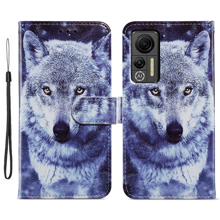 For Ulefone Note 14 Painted Pattern Horizontal Flip Leather Phone Case(White Wolf) - Ulefone Cases by PMC Jewellery | Online Shopping South Africa | PMC Jewellery | Buy Now Pay Later Mobicred