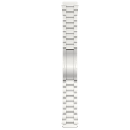 For Huawei Watch GT4 / GT3 / GT2 / GT 46mm Three Strains HW Buckle Metal Watch Band(Silver) - Watch Bands by PMC Jewellery | Online Shopping South Africa | PMC Jewellery