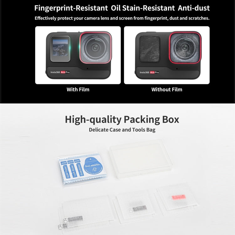 For Insta360 Ace Pro Sunnylife 3 in 1 Rear & Front Screen Lens Explosion proof Film(2 Sets) - Protective Film & Stickers by Sunnylife | Online Shopping South Africa | PMC Jewellery | Buy Now Pay Later Mobicred