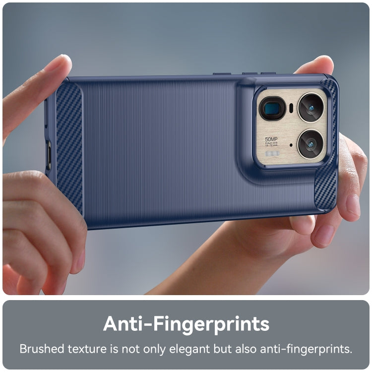 For Motorola Edge 50 Ultra Carbon Fiber Brushed Texture TPU Phone Case(Blue) - free shipping - PMC TechLife - Order now!