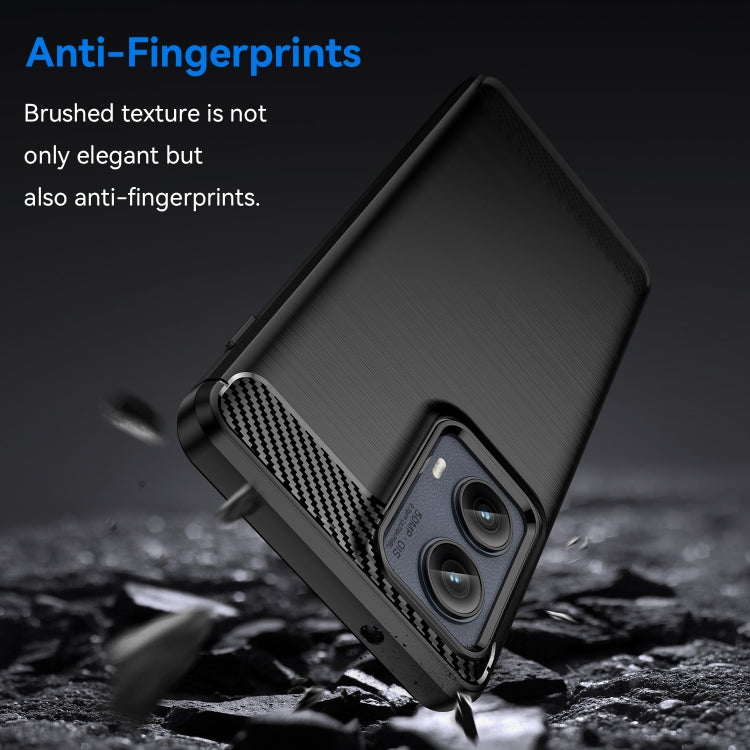 For Motorola Edge 2024 Carbon Fiber Brushed Texture TPU Phone Case(Black) - Motorola Cases by PMC Jewellery | Online Shopping South Africa | PMC Jewellery | Buy Now Pay Later Mobicred