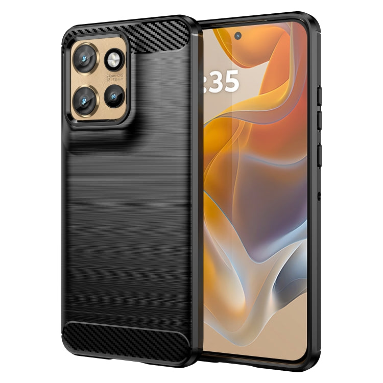 For Motorola Edge 50 Neo Carbon Fiber Brushed Texture TPU Phone Case(Black) - free shipping - PMC TechLife - Order now!