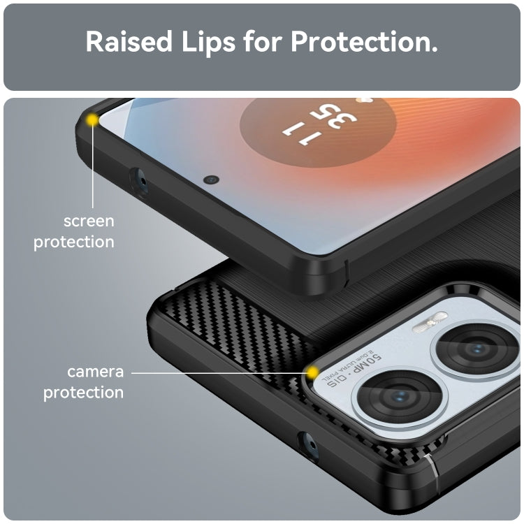 For Motorola S50 Neo Carbon Fiber Brushed Texture TPU Phone Case(Black) - free shipping - PMC TechLife - Order now!