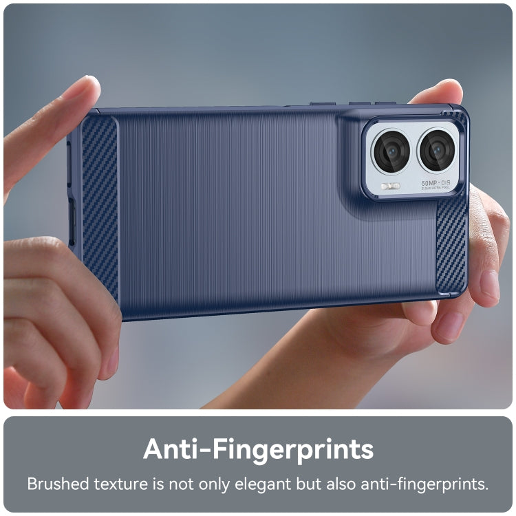 For Motorola S50 Neo Carbon Fiber Brushed Texture TPU Phone Case(Blue) - free shipping - PMC TechLife - Order now!