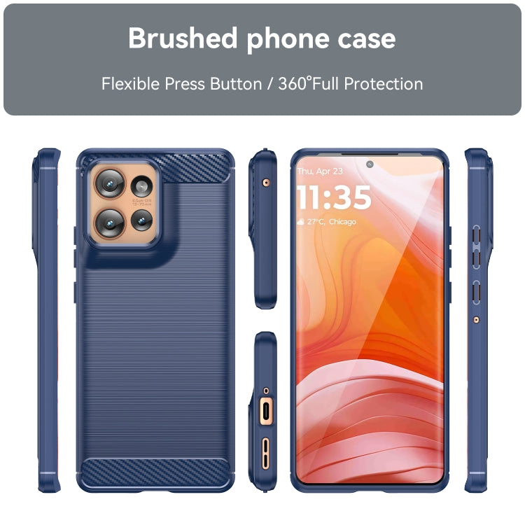 For Motorola Edge 50 Carbon Fiber Brushed Texture TPU Phone Case(Blue) - free shipping - PMC TechLife - Order now!