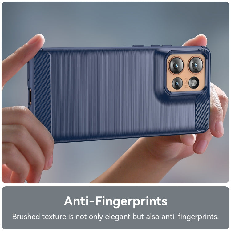 For Motorola Edge 50 Carbon Fiber Brushed Texture TPU Phone Case(Blue) - free shipping - PMC TechLife - Order now!