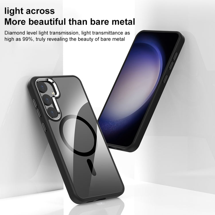 For Samsung Galaxy S25+ 5G MagSafe Anti-fingerprint Highly Transparent PC Phone Case(Blue) - Galaxy S25+ 5G Cases by PMC Jewellery | Online Shopping South Africa | PMC Jewellery | Buy Now Pay Later Mobicred