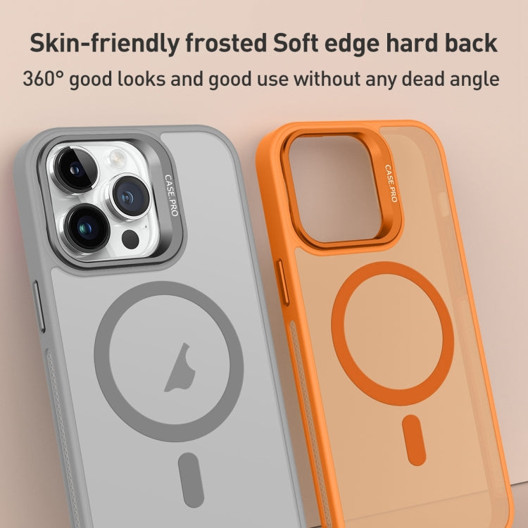 For iPhone 15 Pro Max Invisible Lens Holder MagSafe Phone Case(Orange) - iPhone 15 Pro Max Cases by PMC Jewellery | Online Shopping South Africa | PMC Jewellery