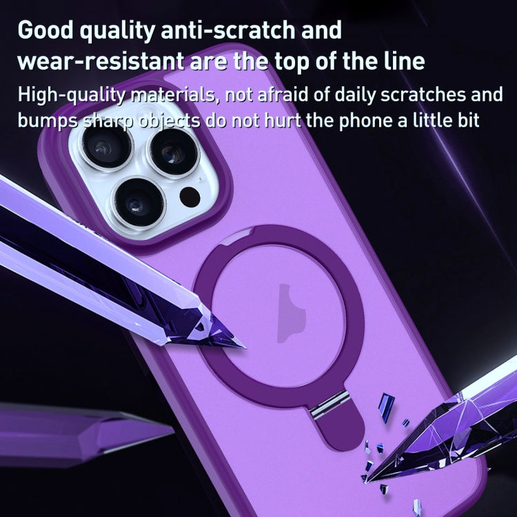 For iPhone 11 Pro MagSafe Magnetic Holder Phone Case(Dark Purple) - iPhone 11 Pro Cases by PMC Jewellery | Online Shopping South Africa | PMC Jewellery