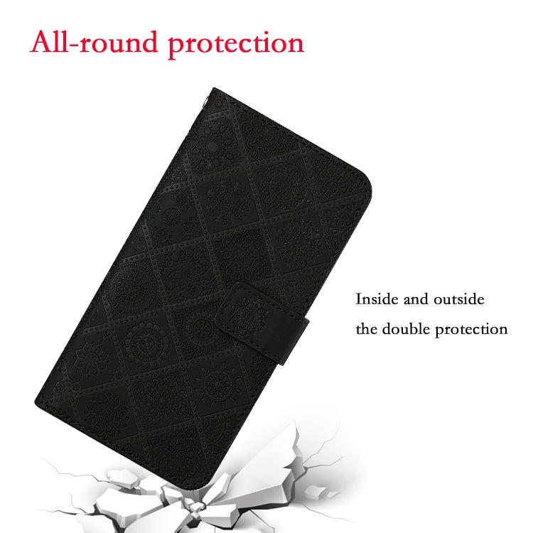 For Google Pixel 9 / 9 Pro Ethnic Style Embossed Pattern Leather Phone Case(Black) - Google Cases by PMC TechLife | Online Shopping South Africa | PMC TechLife | Buy Now Pay Later Mobicred
