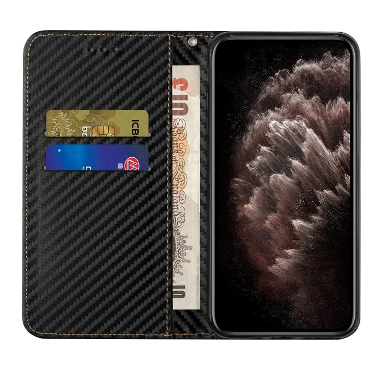 For Xiaomi Redmi Note 13 5G Carbon Fiber Texture Flip Holder Leather Phone Case(Black) - Note 13 Cases by PMC TechLife | Online Shopping South Africa | PMC TechLife | Buy Now Pay Later Mobicred