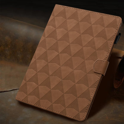 For iPad Pro 11 2024 Diamond Texture Embossed Leather Smart Tablet Case(Brown) - iPad Pro 11 2024 Cases by PMC Jewellery | Online Shopping South Africa | PMC Jewellery | Buy Now Pay Later Mobicred