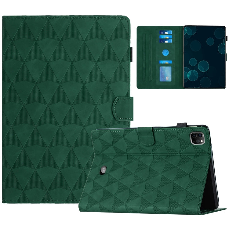 For iPad Pro 11 2024 Diamond Texture Embossed Leather Smart Tablet Case(Green) - iPad Pro 11 2024 Cases by PMC Jewellery | Online Shopping South Africa | PMC Jewellery | Buy Now Pay Later Mobicred