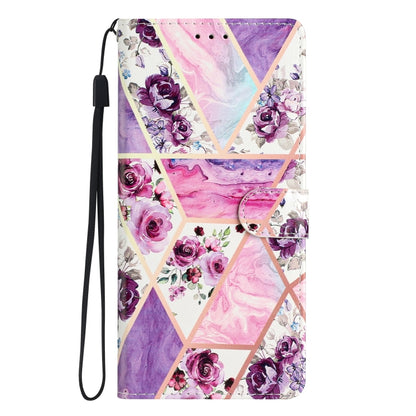 For Blackview A53 Pro Colored Drawing Leather Phone Case(Purple Marble) - More Brand by PMC Jewellery | Online Shopping South Africa | PMC Jewellery | Buy Now Pay Later Mobicred