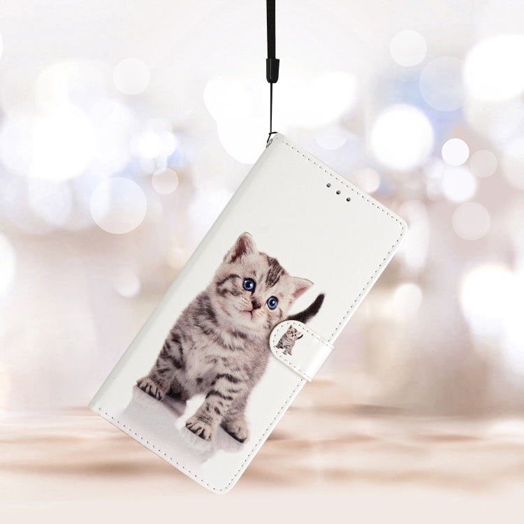 For Ulefone Note 14 Colored Drawing Leather Phone Case(Little Tabby Cat) - Ulefone Cases by PMC Jewellery | Online Shopping South Africa | PMC Jewellery | Buy Now Pay Later Mobicred