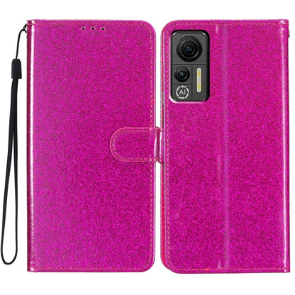 For Ulefone Note 14 Glitter Powder Flip Leather Phone Case(Rose Red) - Ulefone Cases by PMC Jewellery | Online Shopping South Africa | PMC Jewellery | Buy Now Pay Later Mobicred