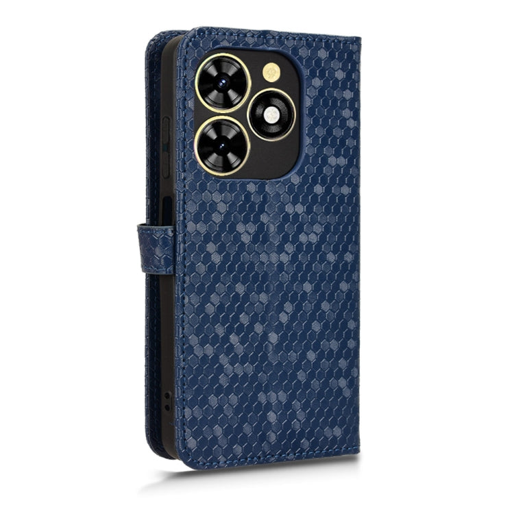 For Tecno Spark Go 2024 / Spark 20C Honeycomb Dot Texture Leather Phone Case(Blue) - Tecno Cases by PMC Jewellery | Online Shopping South Africa | PMC Jewellery | Buy Now Pay Later Mobicred