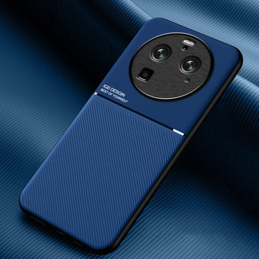 For OPPO Find X6 Pro Classic Tilt Strip Grain Magnetic Shockproof PC + TPU Phone Case(Blue) - OPPO Cases by PMC Jewellery | Online Shopping South Africa | PMC Jewellery