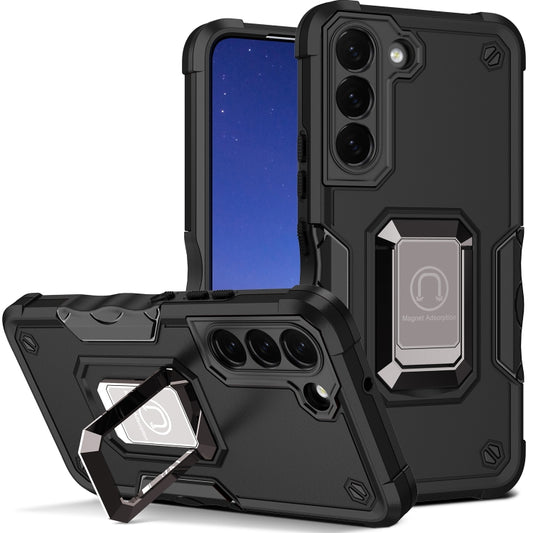 For Samsung Galaxy S24 5G Non-slip Shockproof Armor Phone Case with Ring Holder(Black) - Galaxy S24 5G Cases by PMC Jewellery | Online Shopping South Africa | PMC Jewellery