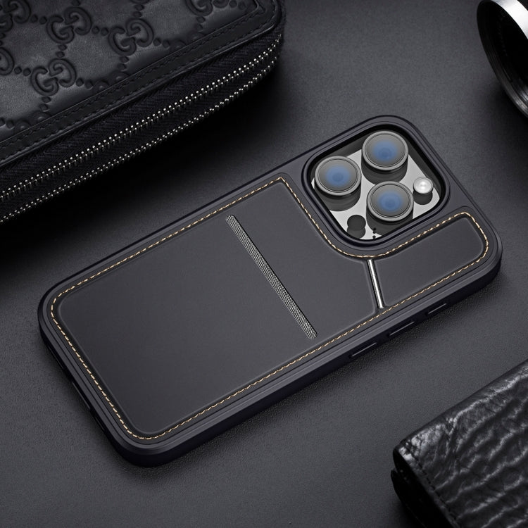 For iPhone 16 Pro DUX DUCIS Rafi II Series MagSafe Magnetic Holder RFID Phone Case(Black) - free shipping - PMC Jewellery - Order now!