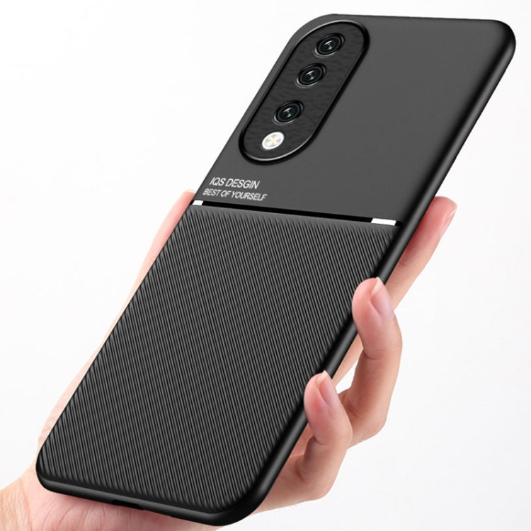 For Honor 90 Classic Tilt Strip Grain Magnetic Shockproof PC + TPU Phone Case(Green) - Honor Cases by PMC TechLife | Online Shopping South Africa | PMC TechLife