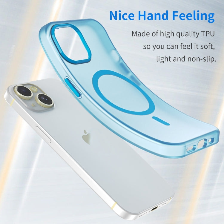 For iPhone 16 Plus MagSafe Frosted Translucent TPU + PC Full Coverage Phone Case(Blue) - free shipping - PMC TechLife - Order now!