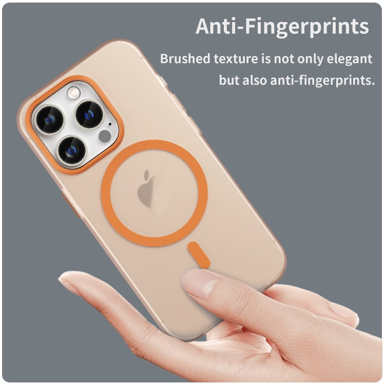 For iPhone 16 Pro MagSafe Frosted Translucent TPU + PC Full Coverage Phone Case(Orange) - iPhone 16 Pro Cases by PMC TechLife | Online Shopping South Africa | PMC TechLife | Buy Now Pay Later Mobicred