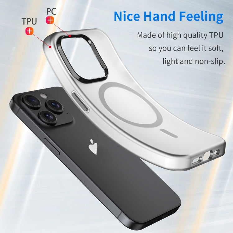 For iPhone 16 Pro Max MagSafe Frosted Translucent TPU + PC Full Coverage Phone Case(Black) - free shipping - PMC TechLife - Order now!
