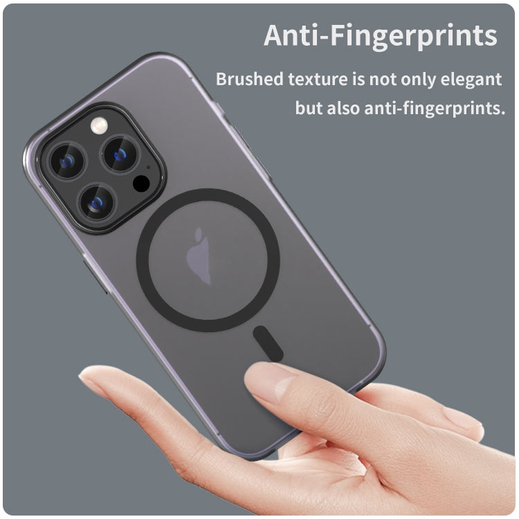 For iPhone 16 Pro Max MagSafe Frosted Translucent TPU + PC Full Coverage Phone Case(Black) - free shipping - PMC TechLife - Order now!