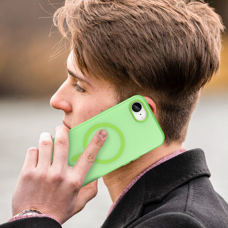 For iPhone 16e MagSafe Frosted Translucent TPU + PC Full Coverage Phone Case(Green) - free shipping - PMC TechLife - Order now!