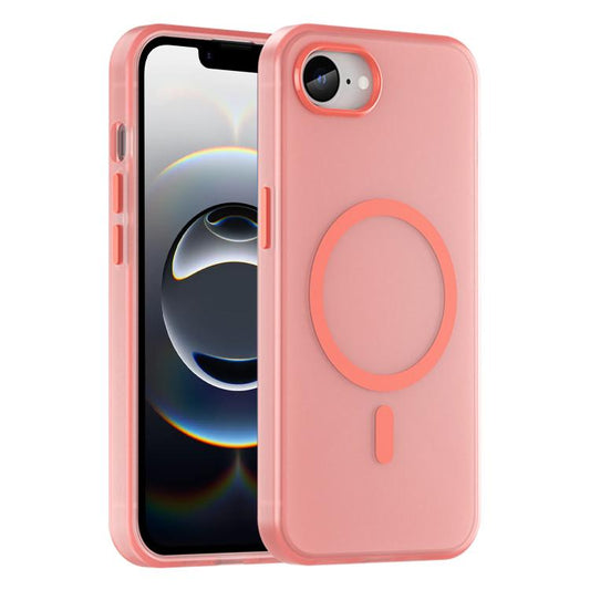 For iPhone 16e MagSafe Frosted Translucent TPU + PC Full Coverage Phone Case(Red) - iPhone 16e Cases by PMC Jewellery | Online Shopping South Africa | PMC Jewellery | Buy Now Pay Later Mobicred