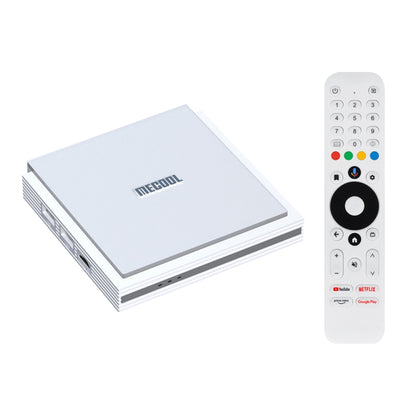 MECOOL KM2 Plus Android 11 Dual-band WiFi Smart Voice TV Box 4GB+32GB, UK Plug(White) - Amlogic S905 by MECOOL | Online Shopping South Africa | PMC Jewellery | Buy Now Pay Later Mobicred