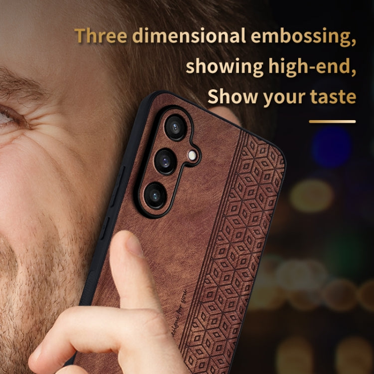 For Samsung Galaxy S24+ 5G AZNS 3D Embossed Skin Feel Phone Case(Brown) - Galaxy S24+ 5G Cases by AZNS | Online Shopping South Africa | PMC Jewellery | Buy Now Pay Later Mobicred