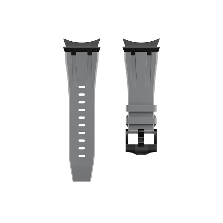 For Samsung Galaxy watch 4 / 5 / 6 AP Series Liquid Silicone Watch Band(Black Grey) - Watch Bands by PMC TechLife | Online Shopping South Africa | PMC TechLife