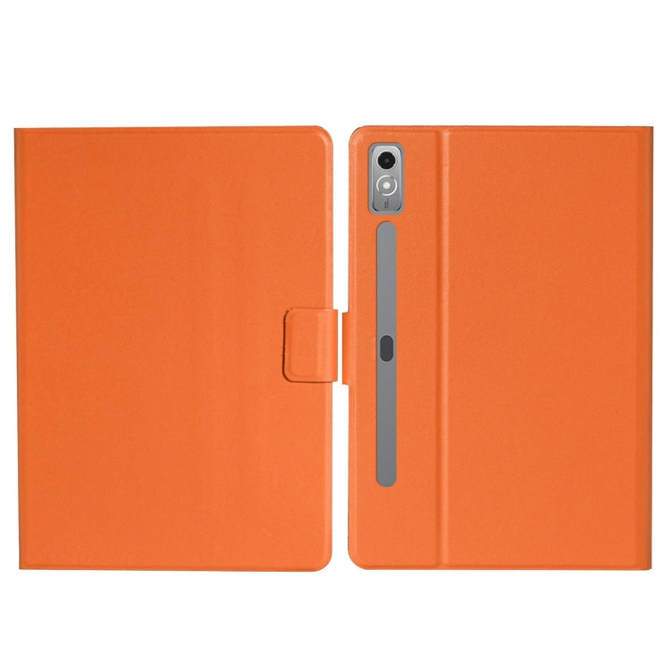 For Lenovo Tab P12 2023 / TB370FU Pure Color Smart Leather Tablet Case(Orange) - Lenovo by PMC TechLife | Online Shopping South Africa | PMC TechLife | Buy Now Pay Later Mobicred