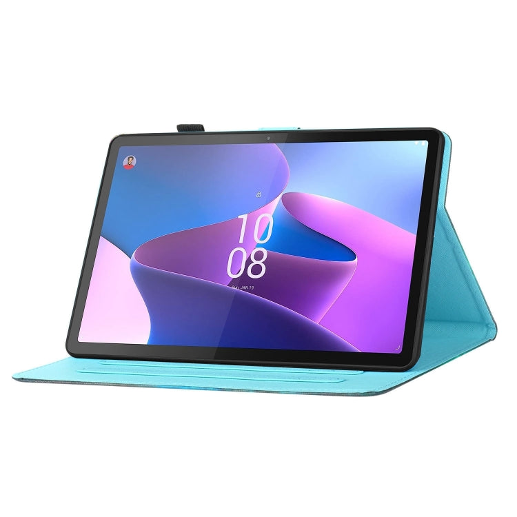 For Lenovo Tab P12 2023 / TB370FU Coloured Drawing Stitching Smart Leather Tablet Case(Elephant) - Lenovo by PMC TechLife | Online Shopping South Africa | PMC TechLife | Buy Now Pay Later Mobicred