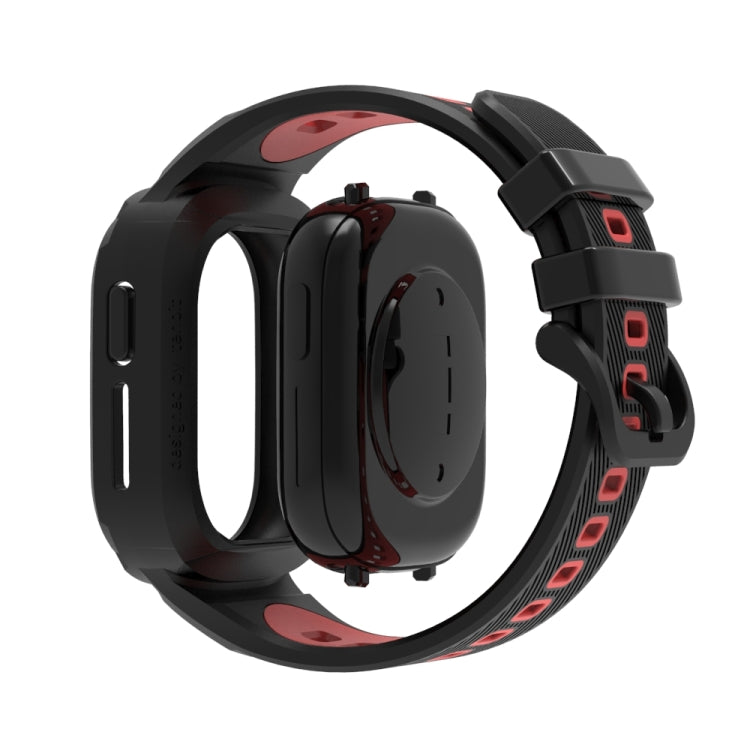 For Honor Watch 4 Two Color Integrated TPU Watch Band(Black Grey) - Watch Bands by PMC TechLife | Online Shopping South Africa | PMC TechLife