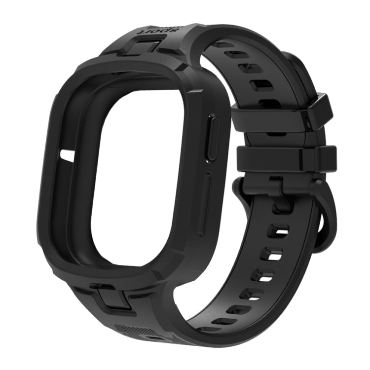 For Honor Watch 4 Solid Color Integrated TPU Watch Band(Black) - Watch Bands by PMC Jewellery | Online Shopping South Africa | PMC Jewellery