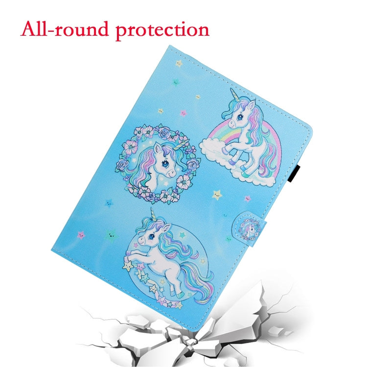 For Lenovo Tab M11/ Xiaoxin Pad 11 2024 Coloured Drawing Stitching Smart Leather Tablet Case(Unicorn) - Lenovo by PMC Jewellery | Online Shopping South Africa | PMC Jewellery | Buy Now Pay Later Mobicred