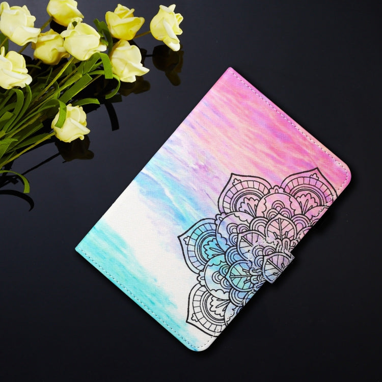 For Lenovo Tab M11/ Xiaoxin Pad 11 2024 Coloured Drawing Stitching Smart Leather Tablet Case(Colorful Mandala) - Lenovo by PMC Jewellery | Online Shopping South Africa | PMC Jewellery | Buy Now Pay Later Mobicred