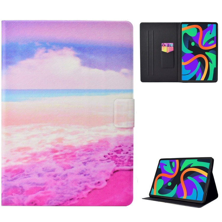 For Lenovo Tab M11/ Xiaoxin Pad 11 2024 Voltage Coloured Drawing Smart Leather Tablet Case(Pink Beach) - free shipping - PMC Jewellery - Order now!