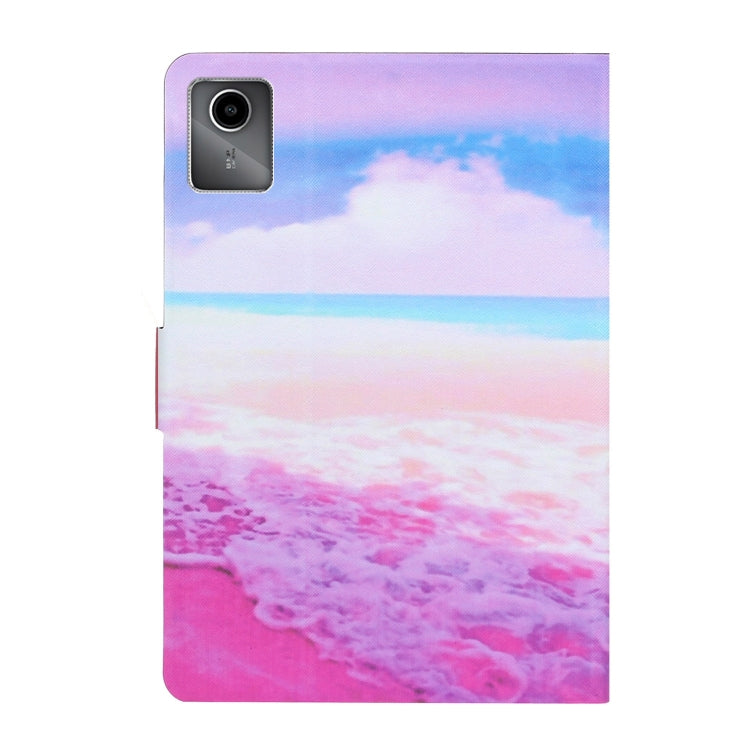 For Lenovo Tab M11/ Xiaoxin Pad 11 2024 Voltage Coloured Drawing Smart Leather Tablet Case(Pink Beach) - free shipping - PMC Jewellery - Order now!