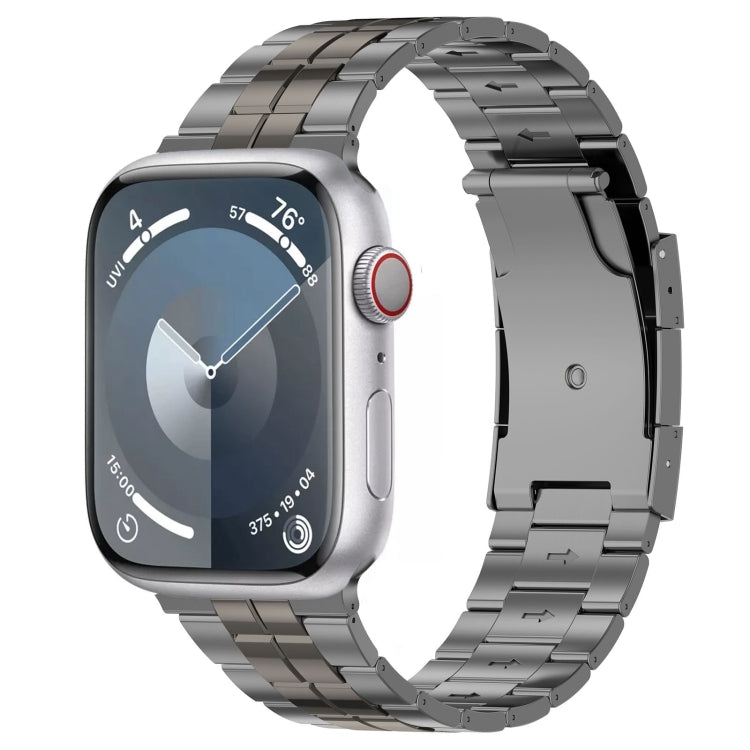 For Apple Watch SE 40mm Tortoise Buckle Titanium Steel Watch Band(Grey) - Watch Bands by PMC Jewellery | Online Shopping South Africa | PMC Jewellery