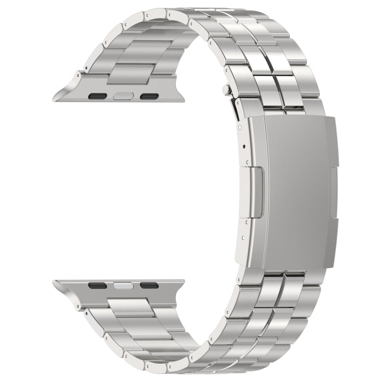 For Apple Watch Series 5 40mm Tortoise Buckle Titanium Steel Watch Band(Silver) - Watch Bands by PMC Jewellery | Online Shopping South Africa | PMC Jewellery