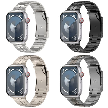 For Apple Watch Series 5 40mm Tortoise Buckle Titanium Steel Watch Band(Silver) - Watch Bands by PMC Jewellery | Online Shopping South Africa | PMC Jewellery